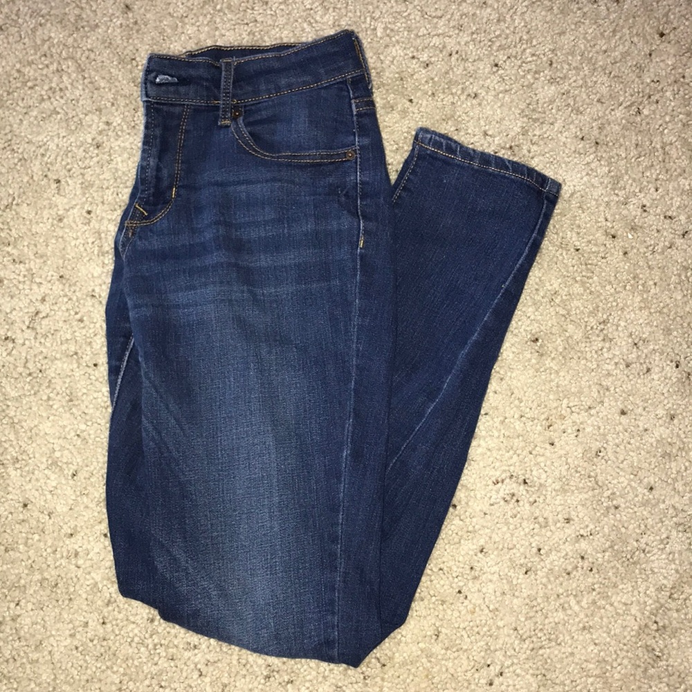 Blue denim jeans